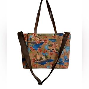 Patricia Nash Silvi Travel Tote Coastal Floral Work Tote